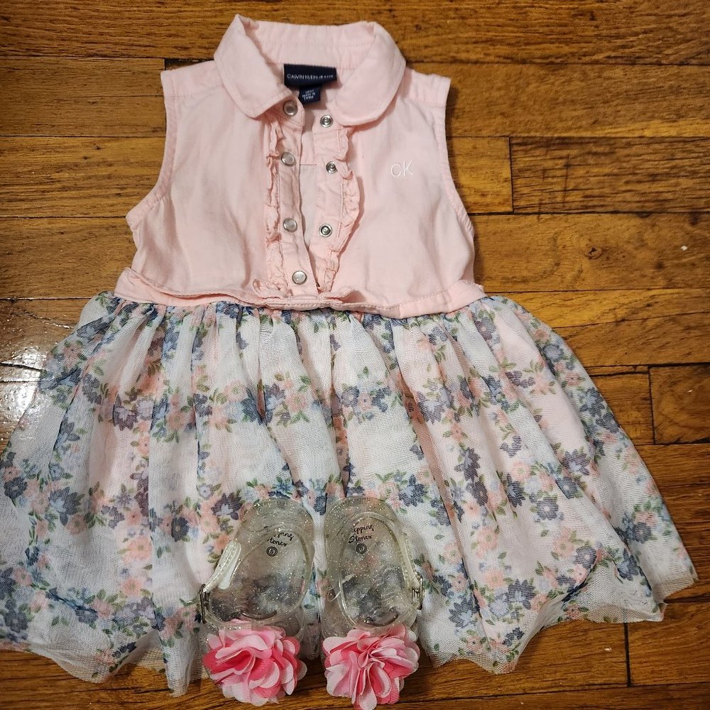 Toddler Calvin Klein Jeans Dress & Sandal Set